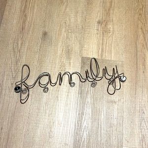 FAMILY hanging postcard holder. Perfect for upcoming holiday cards.